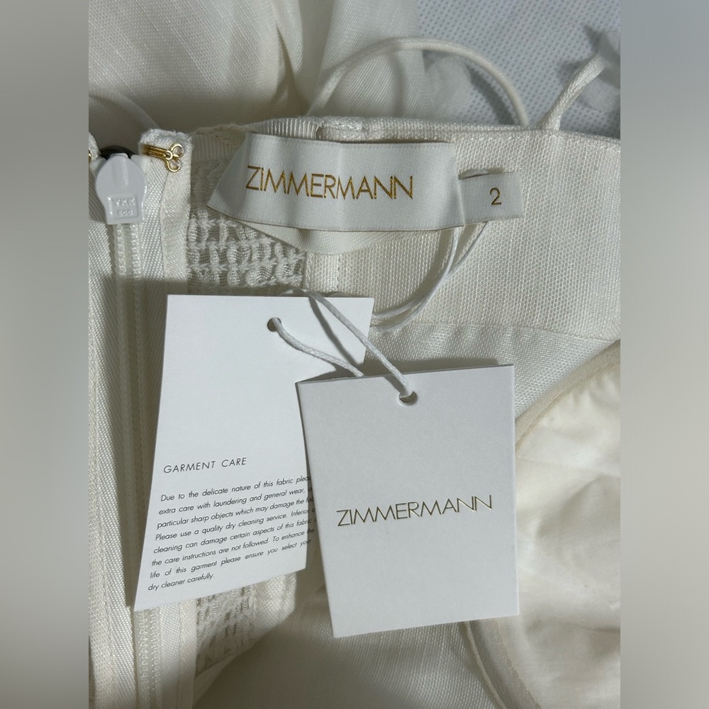Zimmermann White Spaghetti-Strap A-Line Wedding Dress - Picture 3 of 16